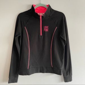 PINK Victoria’s Secret Black & Pink Love Pink Sweatshirt